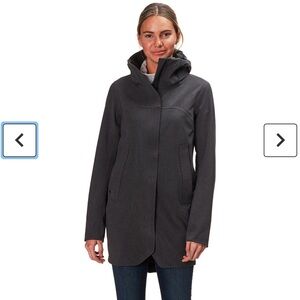 Women's North Face Apex Flex black Hooded Jacket.